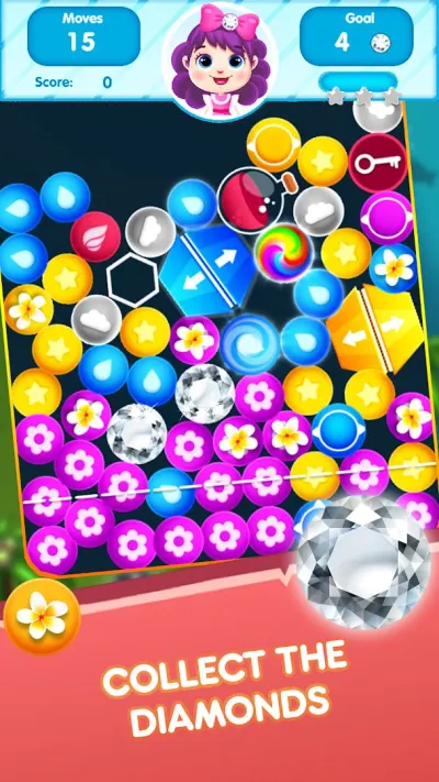 Jewel Diamond - Bubble Blast gameplay