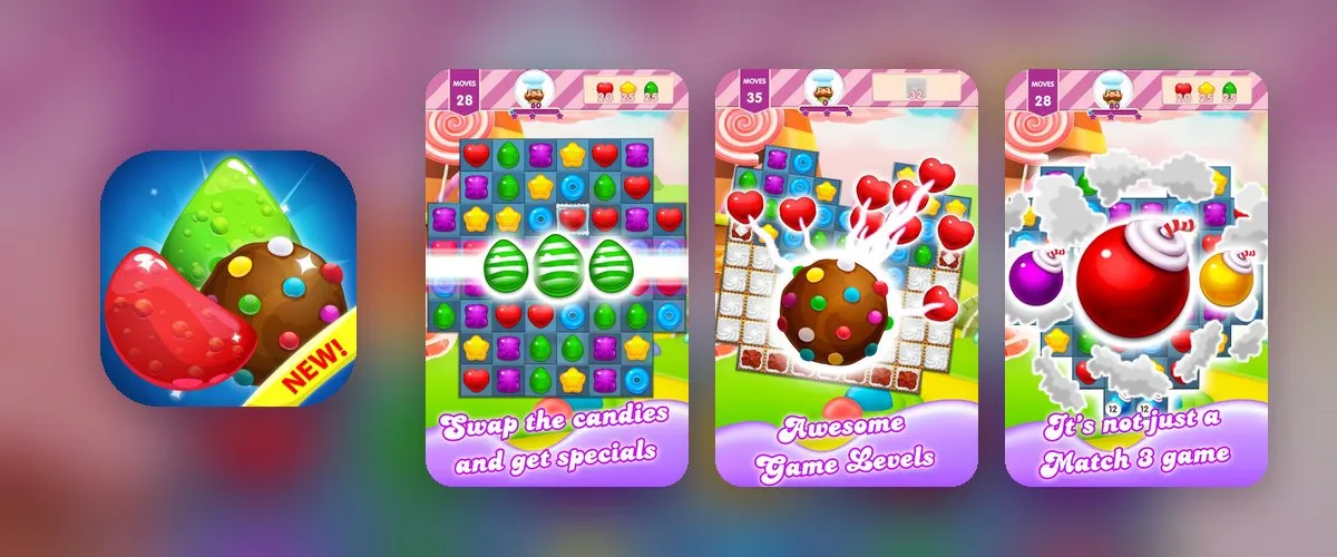 Sweet Candy - Match 3 Juicy banner
